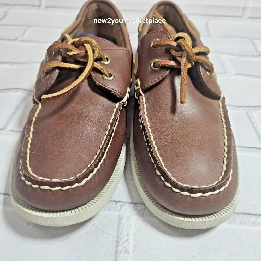 West Marine Boat Shoes Womens Size 7 Classic Mocs 1310 Loafers Brown Slip On